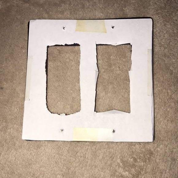 Custom epoxy 2 panel light switch plate multi colored with leaves by Me💕 - Picture 2 of 4